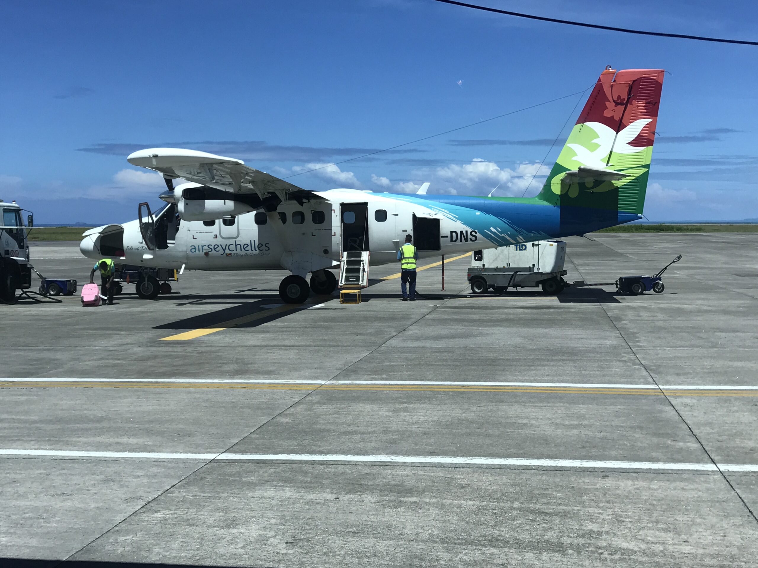 Avião que usamos para ir de Mahé para Praslin